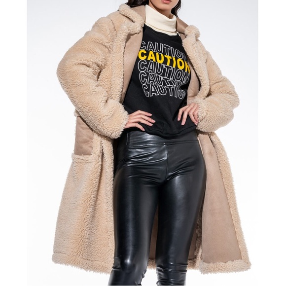 AKIRA REVE BORG TRENCH COAT - Picture 7 of 16